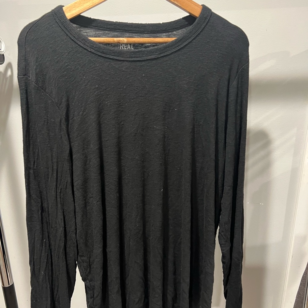 Aerie XXL. Black long sleeve ribbed shirt